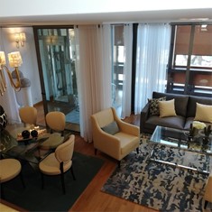 Salón en ático 